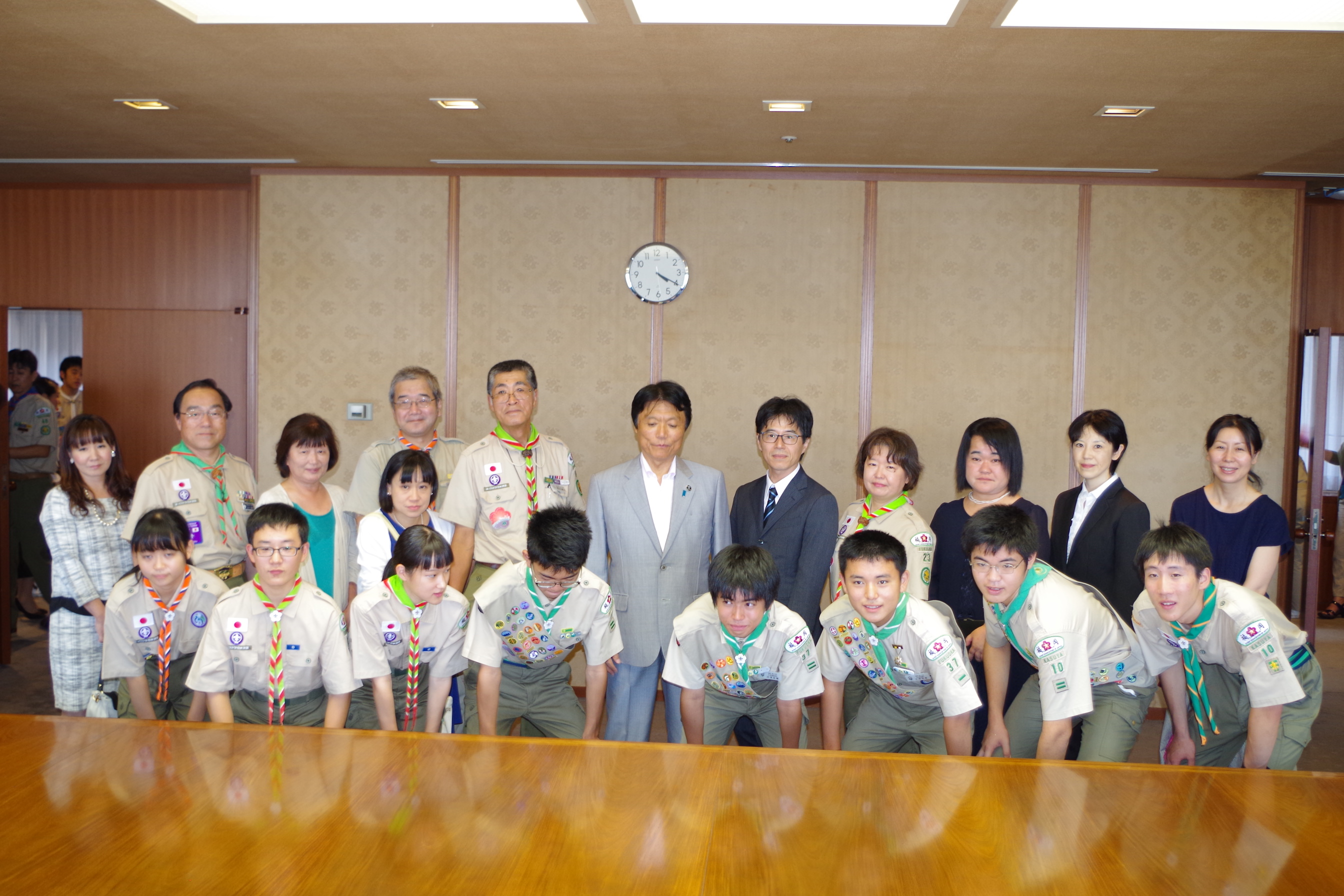 菊スカウトの連盟長表敬訪問が行われました 日本ボーイスカウト 福岡県連盟